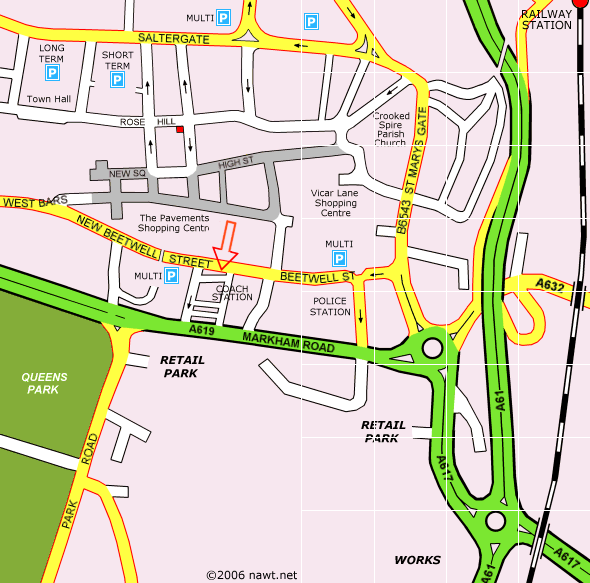 MAP... Chesterfield town centre!